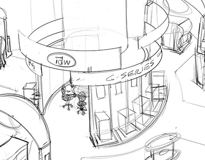 展臺設計，展臺設計草圖，展臺