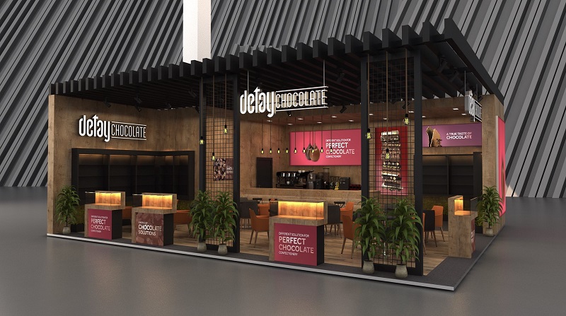 巧克力貿(mào)易展展臺(tái)，展臺(tái)設(shè)計(jì)，展臺(tái)類型