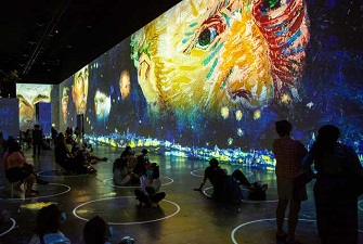 創(chuàng)意展廳，梵高畫展，梵高展臺(tái)